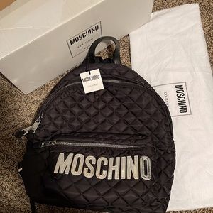 Moschino Logo Quilted Backpack